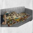 thumbnail image 6 of Saying Soft Flannel Fleece Throw Blanket, Group People Illustration Be Happy Love People Live in Peace Phrase, Cozy Plush for Indoor and Outdoor Use, 50" x 60", Multicolor, by Ambesonne, 6 of 6