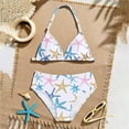 thumbnail image 2 of Staki Ruffle Butts Girls Swimsuits Girls Two Piece Bikini Swimsuits Bathing Suit for Kids Summer Beach Swimwear Set 3-9Y 10-12Y(White,11-12 Years), 2 of 6