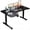 Black, variant on L-Shaped Corner Standing Desk with Controller with 4 Programmable Memory Presets and 20W C-Type Fast Charging Port, 59" x 40", Black