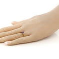 thumbnail image 5 of Gem Stone King 14K Yellow Gold Purple Amethyst and Diamond Engagement Ring for Women | 0.35 Cttw | Oval 6X4MM | Gemstone Birthstone | Available in Size 5, 6, 7, 8, 9, 5 of 5
