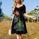 thumbnail image 4 of Vestido rosa de manga corta para mujer, vestidos de fiesta, vestido de noche, vestidos de noche para mujer, 4 of 7