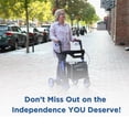 thumbnail image 6 of Journey UPWalker Breeze Traditional Rollator Walker with Seat for Adults, Blue, 6 of 6