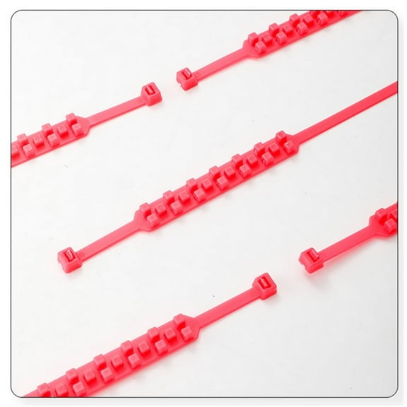 10Pcs Motorcycle Bicycle Wheel Tire Anti-Skid Chain Winter Tyre Safety Belt Red