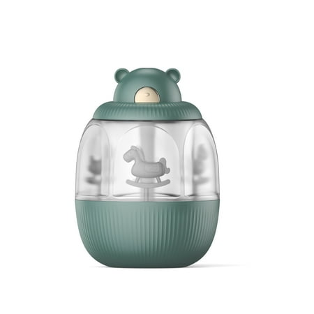 

Moocorvic Clearance 320ML Air Humidifier Colorful Carousel With Music Box Small Home Bedroom