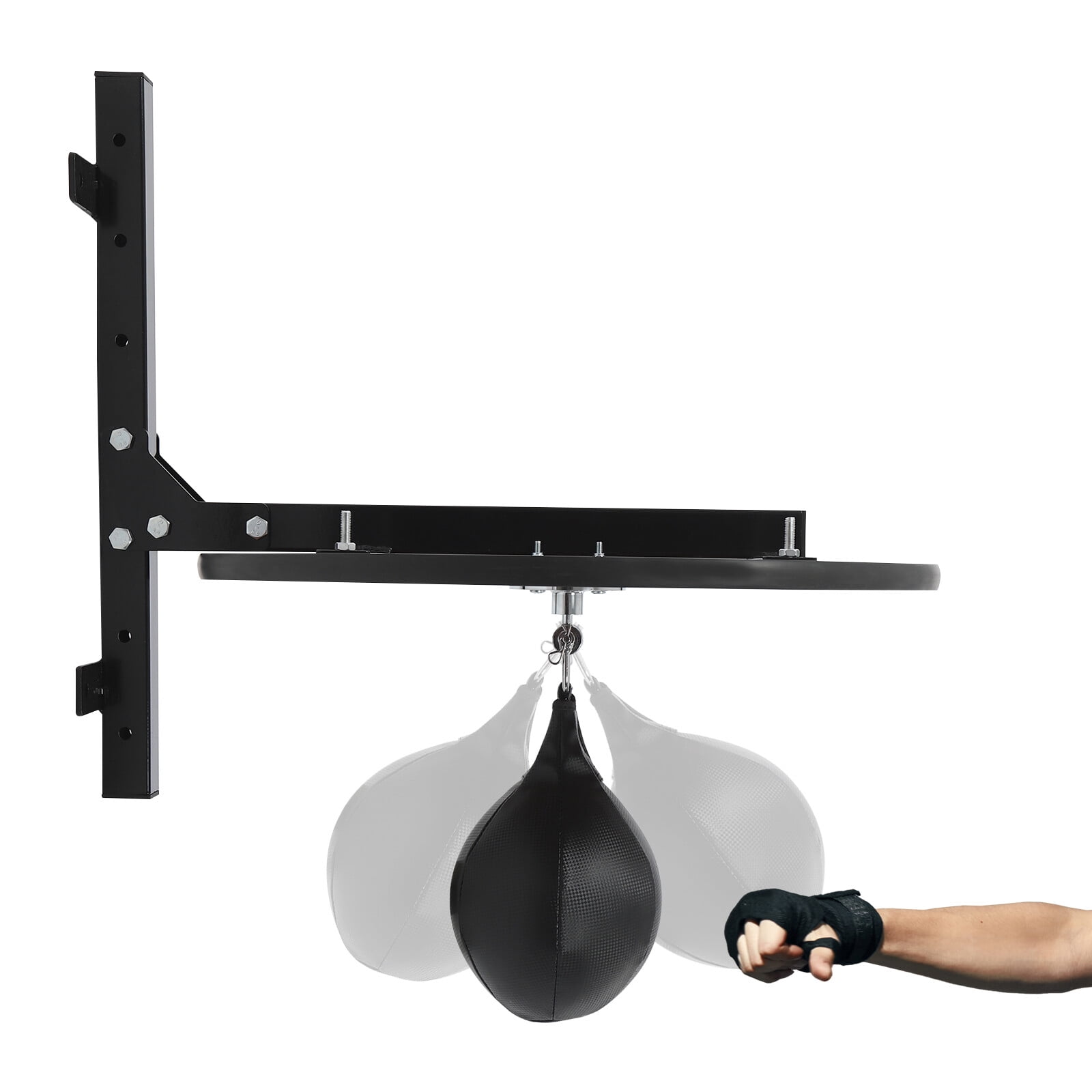 Speed Bag Platform Speed Bag Boxing Kit for Adults Height Adjustable Wall-Mounted Heavy Duty Boxing Training Equipment 360° Rotatable Speed Ball with Punching Ball Fits Home Gym Workout