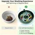 thumbnail image 4 of Ceramic Berry Bowl,Self Spinning Berry Washing Bowl with Holes Ceramic,Ceramic Berry Basket,Automatic Berry Wash Bowl,Fruit and Vegetable Washer with Drain Multipurpose for Kitchen, 4 of 10