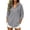 Gray, variant on Women Waffle Knit Quarter Zip Hoodie Sevevn Drawstring Kangaroo Pocket Long Sleeve Loose Fit Casual Oversized Pullover Sweatshirt