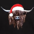 thumbnail image 3 of CafePress - Highland Cow Santa Hat Xmas T Shirt - Men's Classic Graphic Cotton T-Shirt, 3 of 4