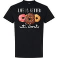 thumbnail image 3 of Inktastic Life is Better with Donuts T-Shirt, 3 of 5