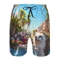 thumbnail image 3 of Balery Playful Hedgehog Forest Pond Traje de Baño Estilo Hawaiano para Hombre, Shorts de Secado Rápido con Bolsillos-3X-Large, 3 of 6