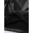 thumbnail image 7 of Alvivi Girls Shiny Metallic Crop Tank Top with Pleated Skirt Ballet Dance Jazz Hip Hop Performance Costumes Black 8, 7 of 7