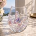 thumbnail image 2 of SLYNSHome Glass Cup with Exquisite Floral and Wildlife Details, Large Capacity Stemless Tumbler for Water Tea and Daily Beverages,Animals and Nature Themed, 2 of 8