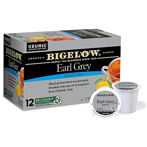 Bigelow Earl Grey Keurig K-Cup Pods Black Tea, Caffeinated, 12 Count (Pack Of 6), 72 Total K-Cup Pods