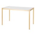 thumbnail image 3 of Lumisource Fuji Modern Dining Table - Gold Metal & White Marble Top, 50" for 6, Indoor Use, Elegant Kitchen/Dining Room Table, Contemporary Design, 3 of 6