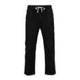 thumbnail image 3 of LWavelet Mens Striped Linen Pants Elastic Waist Drawstring Summer Casual Pants Black L, 3 of 8