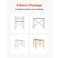 thumbnail image 5 of KFFKFF Scaffold Cross Bracing 6ft x 4ft, Set of 8 Durable Carbon Steel Scaffold Cross Reinforcements, X-Form Scaffold Safety Component  (Only Cross Braces Sold), 5 of 9