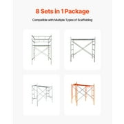 KFFKFF Scaffold Cross Bracing 6ft x 4ft, Set of 8 Durable Carbon Steel Scaffold Cross Reinforcements, X-Form Scaffold Safety Component (Only Cross Braces Sold)