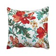 thumbnail image 1 of RYLABLUE Housse de Coussin Broderie Rouge Motif Rétro Coloré avec Fleurs Utile comme Fleur Rose 18x18 Pouces, 1 of 2