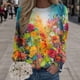 thumbnail image 3 of Camisetas con estampado de pintura al óleo en 3D de manga larga para mujer, ropa de calle de moda, jerséis para niñas, hermosas flores, ropa, tops florales, 3 of 5