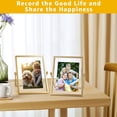 thumbnail image 3 of NOGIS Metal Picture Frames Vintage Minimal Ornate Floating Easel Stand Photo Frames Antique Vertical Glass Frame for Pictures Photos Desk Tabletop Display,6 Inches (Gold), 3 of 7