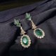 thumbnail image 1 of Pendientes pendientes esmeralda aguja plata 925 LingWen 9024715730411, 1 of 1