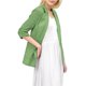 thumbnail image 3 of Chaqueta de Trabajo Informal Ligera para Mujer, con Solapa, Mangas Cuartos, Plisada Elástica, Forrada y Bolsillos Verde L, 3 of 9
