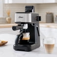 thumbnail image 2 of Oster® Cafetera de Vapor para Espresso y Cappuccino, Capacidad de 4 Espressos por Ciclo, Jarra de Vidrio, Potente Tubo de Vapor para Espumar la Leche, Negro, 2 of 9