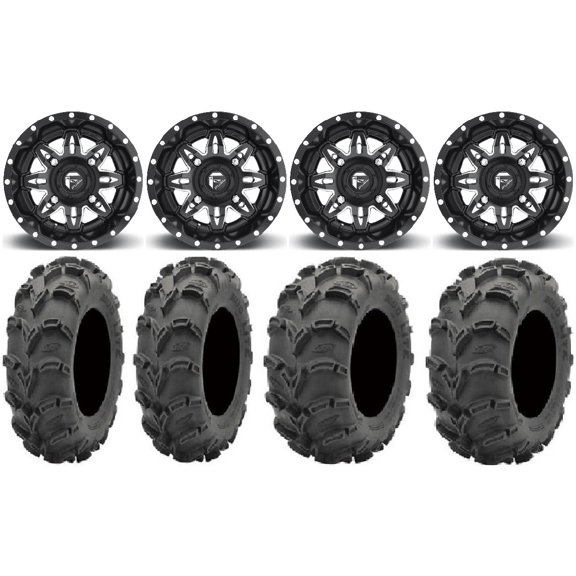 Fuel Lethal Black 14" Wheels 28" Mud Lite XL Tires Polaris RZR XP 1000 / PRO XP / Ranger XP 900/1000