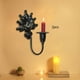 thumbnail image 5 of 2 candelabros de pared para velas de palo, decoración de pared de hierro, vaso para velas, ideal para fiestas de estilo rústico o aniversarios. Negro, 5 of 8