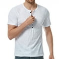 thumbnail image 4 of Birdeem T-Shirt Blouse pour Homme Décontracté Uni Mode à Enfiler Col Rond Manches Courtes, 4 of 9