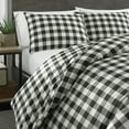 thumbnail image 4 of Eddie Bauer  Mountain Plaid Black and Off-White Duvet Cover Set, 4 of 5