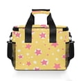 thumbnail image 7 of FORMRS Insulated Cooler Bag 24 Cans Capacity Soft Leakproof Lunch Box with Side Pockets, Yellow Stars, 7 of 7