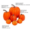 thumbnail image 3 of Artificial Assorted Pumpkins Fake Artificial Maple Leaves Halloween 7pcs, 3 of 4