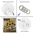 thumbnail image 3 of Farmhouse Sunflowers Shower Curtain, Waterproof Shower Curtains for Bathroom, Western Star Vintage Sparrows Washable Fabric Bathtub Curtain Set Bath Decor with 12 Hooks Standard 72"x72", 3 of 6