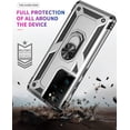 thumbnail image 5 of Grade Drop Impact for Samsung Galaxy S21 Ultra Case Galaxy S21 Ultra 5G Case Metal Rotating Ring Kickstand Holder  Heavy Duty Shockproof Case Galaxy S21 Ultra Phone Case (Silver), 5 of 17