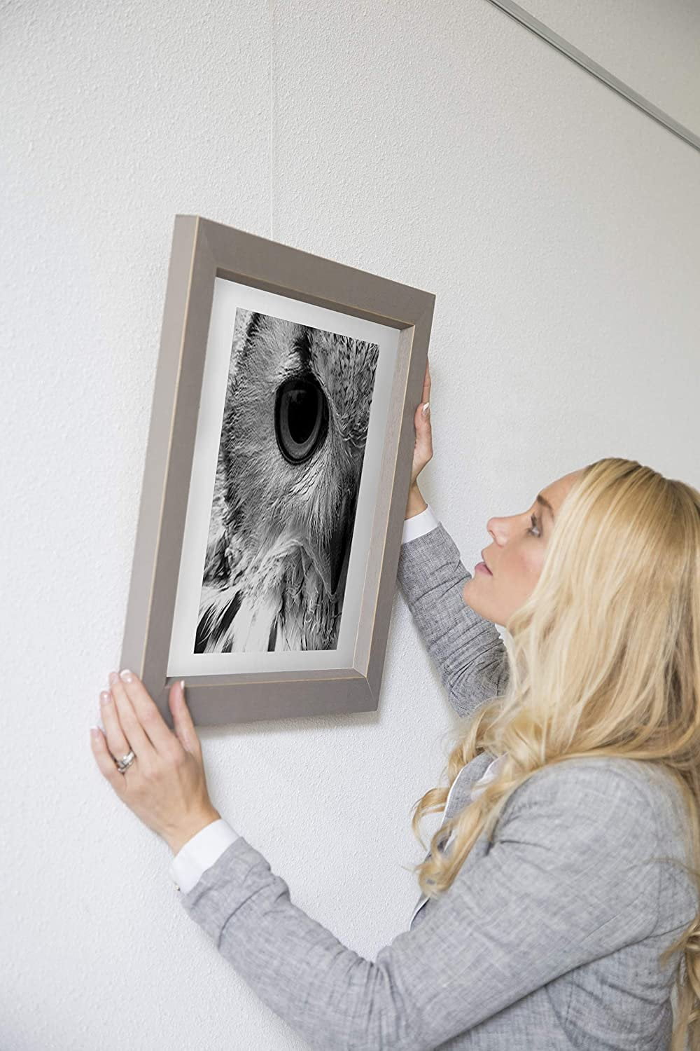 STAS Magnetic Picture Hook - White - 100x200mm - 13 lbs Capacity - Magnetic Hangers for Pictures