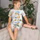 thumbnail image 4 of Fotbe Gnome Camping Fishing Pijama Estampada de 2 Piezas para Niños – Ropa de Dormir de Manga Corta Cómoda para Niños y Niñas, Camiseta y Shorts de Algodón-Medium, 4 of 6