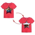 thumbnail image 2 of Toddler Little Kids Baby Boys Girls Magic Flip Sequins Tshirt Short Sleeve Crew Neck Pullover Tees Tops, 2 of 5