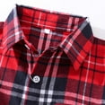 thumbnail image 5 of LEEYNEER Kids Little Boys Girls Baby Red Plaid Flannel Shirt Jacket Long Sleeve Button Down Plaid Flannel Shacket Coat for Girl Boy, 5 of 6