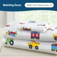 thumbnail image 6 of Wildkin Microfiber Fitted Crib Sheet for Boys & Girls, Soft & Breathable Fabric for Kids, Measures 52 x 28 Inches, Fits Standard Crib Mattress, BPA-free (Trains, Planes & Trucks Blue), 6 of 9