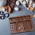 thumbnail image 5 of Full Page Chocolate Molds Set | 9 Unique Styles Silicone Molding Tray | Make Decorative Candy or Cake Toppers | Easy Release | Heat Resistant | Kid Friendly | 20.4x15x1cm | 51g | Baking Gifts DIY, 5 of 9