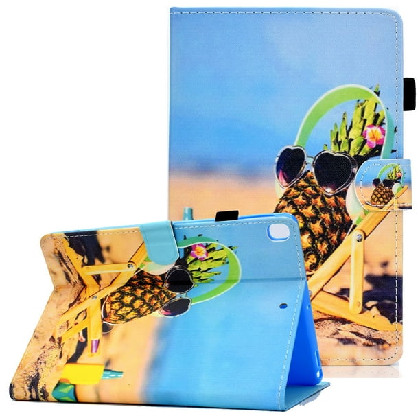 Allytech iPad 7th Generation Case with Pencil Holder, Slim Fit PU