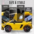 thumbnail image 6 of iYofe Porsche 718 Ride On Car for Kids, 12V Electric Car with Remote Control,Battery Powered Ride On Car for Toddlers Ages 3–6 Boys Girls Gift, 4 Wheel Suspension, Bluetooth, Music, LED Light, Yellow, 6 of 9