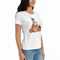 thumbnail image 5 of Women's Halloween T-Shirt Witch and Pumpkin print Graphic Cozy Cute Short Sleeve Cotton Tee Halloween Novelty Tee Top, 5 of 8