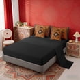 thumbnail image 5 of Erosebridal Brown Black Aztec Bedding Comforter Set, Bohemian Exotic Style Full Bedding Set, Black Reversible 7 Pieces, 5 of 6
