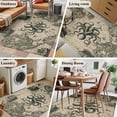 thumbnail image 5 of Medieval Octopus Area Rug 4x6 FT, Non Slip Kids Room Carpet, Vintage Nautical Boat Retro Map Washable Soft Floor Carpet Non-Shedding Throw Rug for Dorm Kitchen Study Room Home Office Bedside, 5 of 9