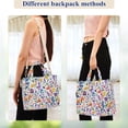 thumbnail image 4 of FORMRS Womens Corduroy Tote Bag Crossbody Shoulder Handbag with Pocket, Purple Wildflower Pattern, 4 of 7