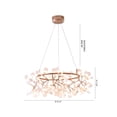 thumbnail image 4 of Living Design Round LED Leaf Petal Chandelier with a Copper Frame, 4 of 6