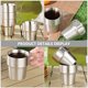 thumbnail image 3 of GOOHOCHY Taza de acero inoxidable, taza de metal, taza de agua con asa plegable para senderismo y camping., 3 of 8