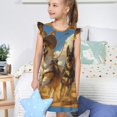 thumbnail image 4 of Balery Farm Corgi German Shepherd Camisón de princesa para niñas, pijama de algodón con mangas abullonadas, suave y bonito.-XX-Large, 4 of 6